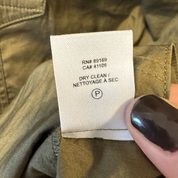 Derek Lam 10 Crosby Beverly Shirtdress Fatigue Green Sz 4 - Picture 11 of 11